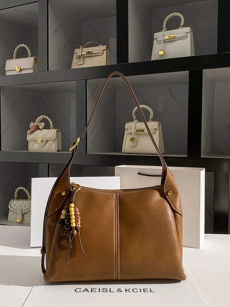 

Large Capaci Retro Tote Bag Women's 2025 New Autumn Winter Commuter Single oulder Underarm Bag Original Design Detachable...