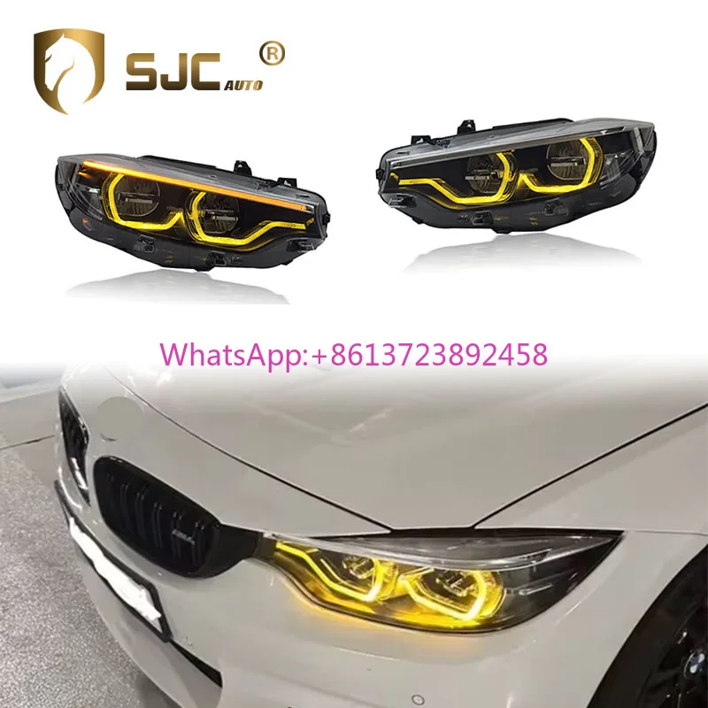 

Auto Car Accessories for BMW 4 Series F32 M4 F82 2013-2017 Car Upgrade Full LED New Style Yellow DRL LED Headlight