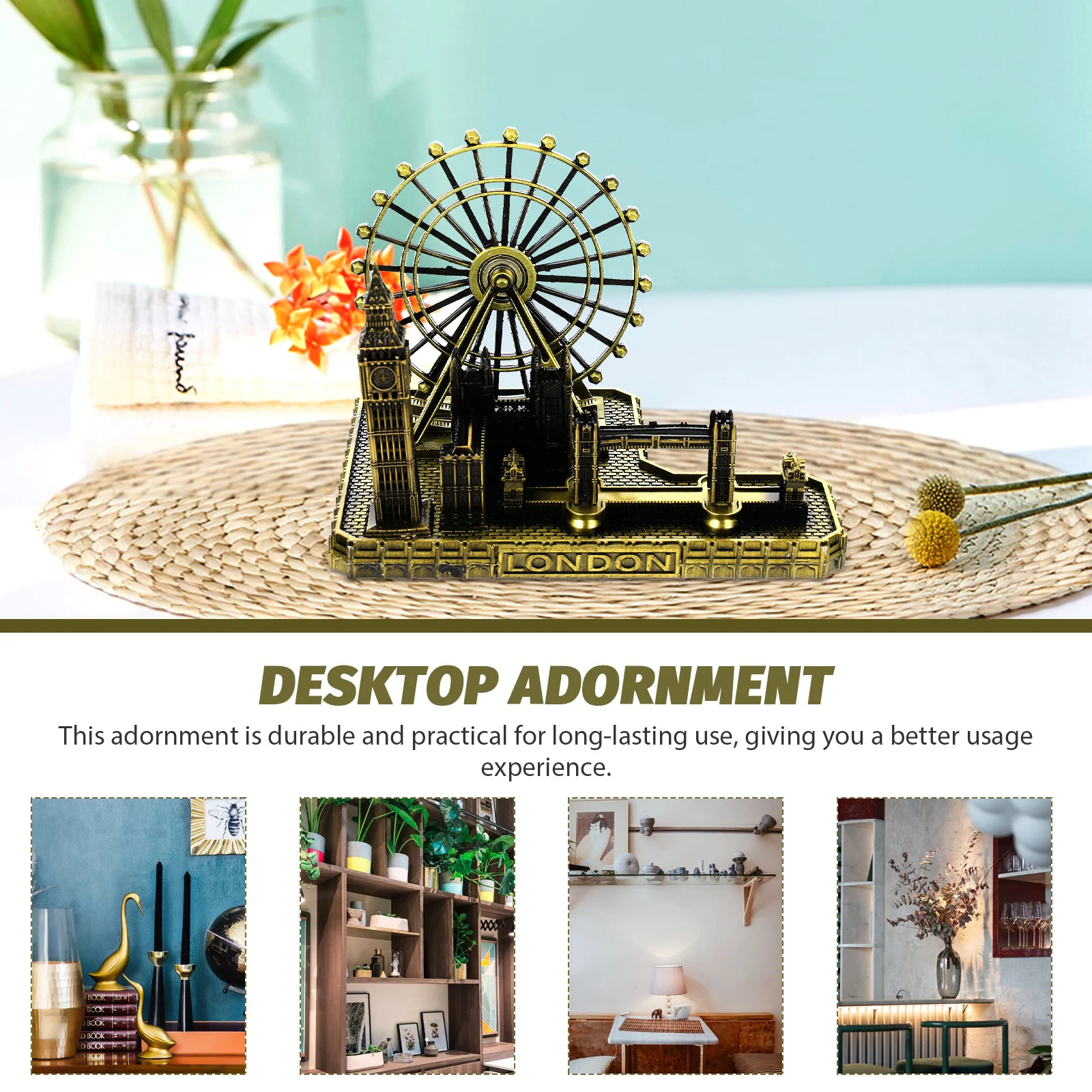 

London Tower Bridge Ornament Wear Resistant Exquisite Workmanship Home Desktop London Buildings Decorative Big