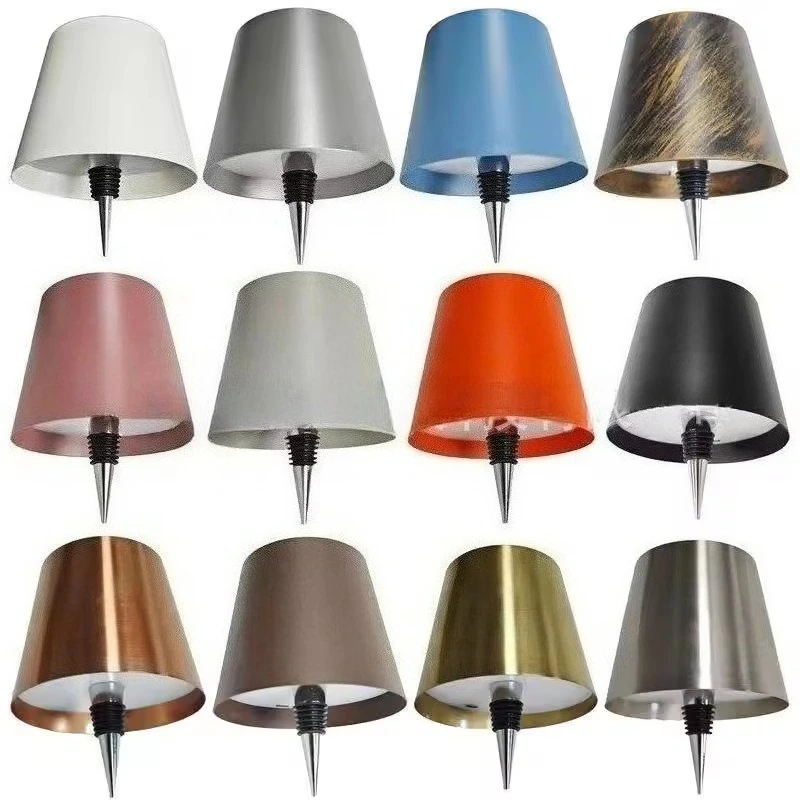 مصباح مكتبي لشحن زجاجة LED، شريط RGB، ضوء جو مدمج، مطعم، جو إبداعي، ضوء ليلي، مصباح مكتبي برأس النبيذ #5