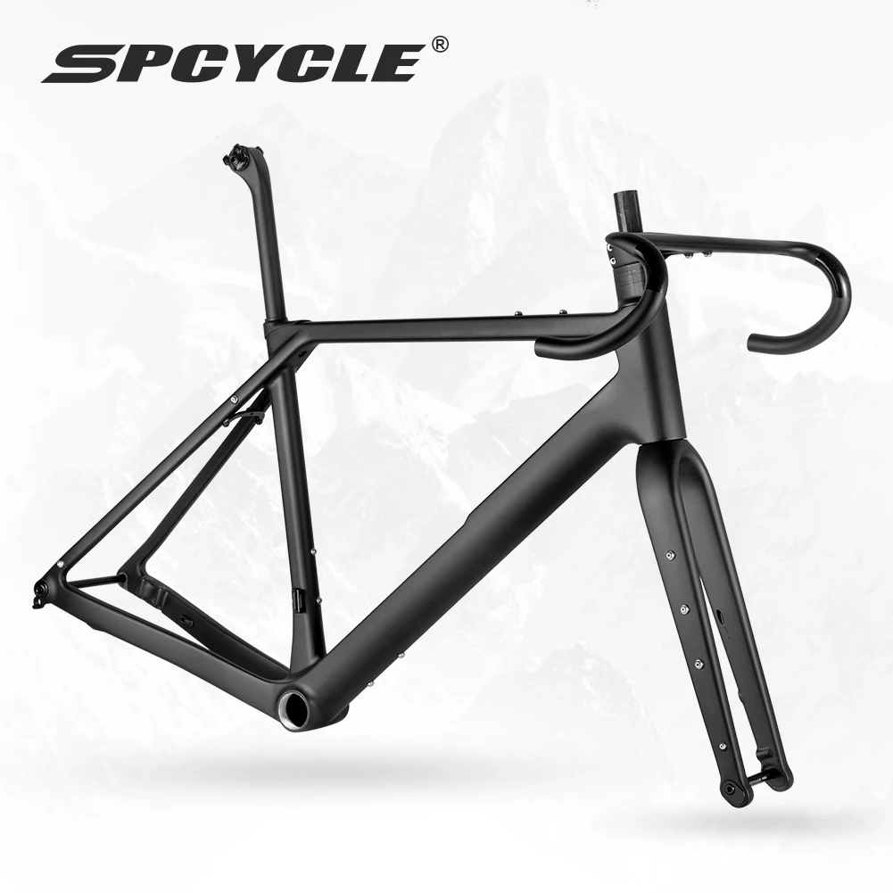 2024 New Aero Carbon Gravel Bike Frame UDH Hanger T47 BB Full Integrated Cable Carbon Race Gravel Bicycle Frameset