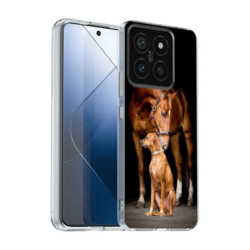 Domineering Cool Horses And Dogs Clear Phone Case For Xiaomi Poco X6 X5 Pro X4 X3 NFC F4 GT F6 F5 F3 M5 M5S M4 M3 Pro F2 F1 TPU