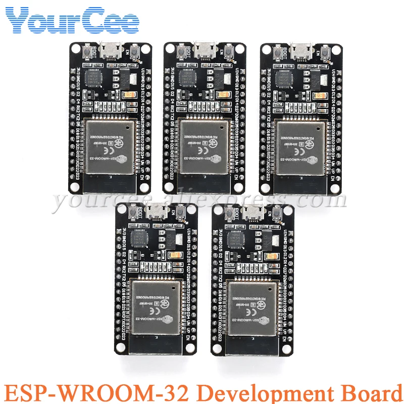 5 stücke/1 stück ESP-WROOM-32 ESP-32 Entwicklung Bord Modul WiFi Wireless Ble Dual Cores CPU MCU PCB IOT für LuaNode NodeMcu