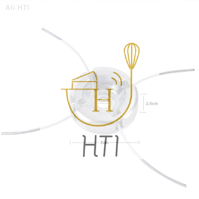 

1Pcs 15mm Aluminum Trimmer Head Through Hole Fit String Trimmer Replacement Head Wire Rope Weed Head Accessories