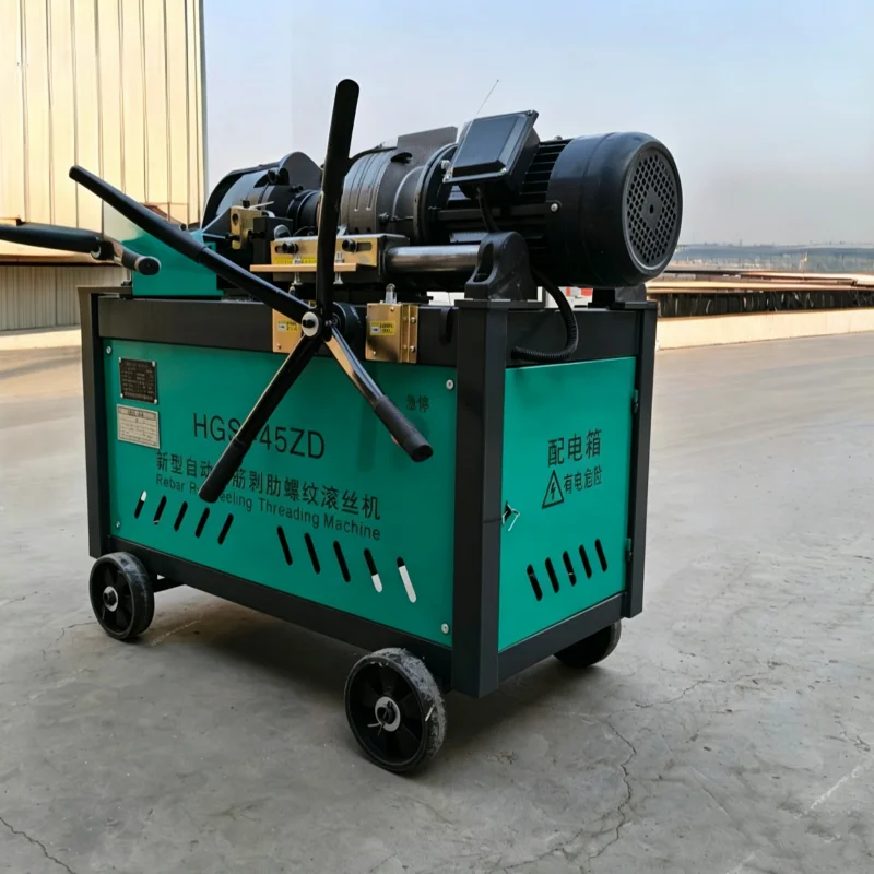 Durable Model 50 High-Speed Rebar Threading Machine with Gear & Motor Electric Steel Bar Threader for Highway Projects