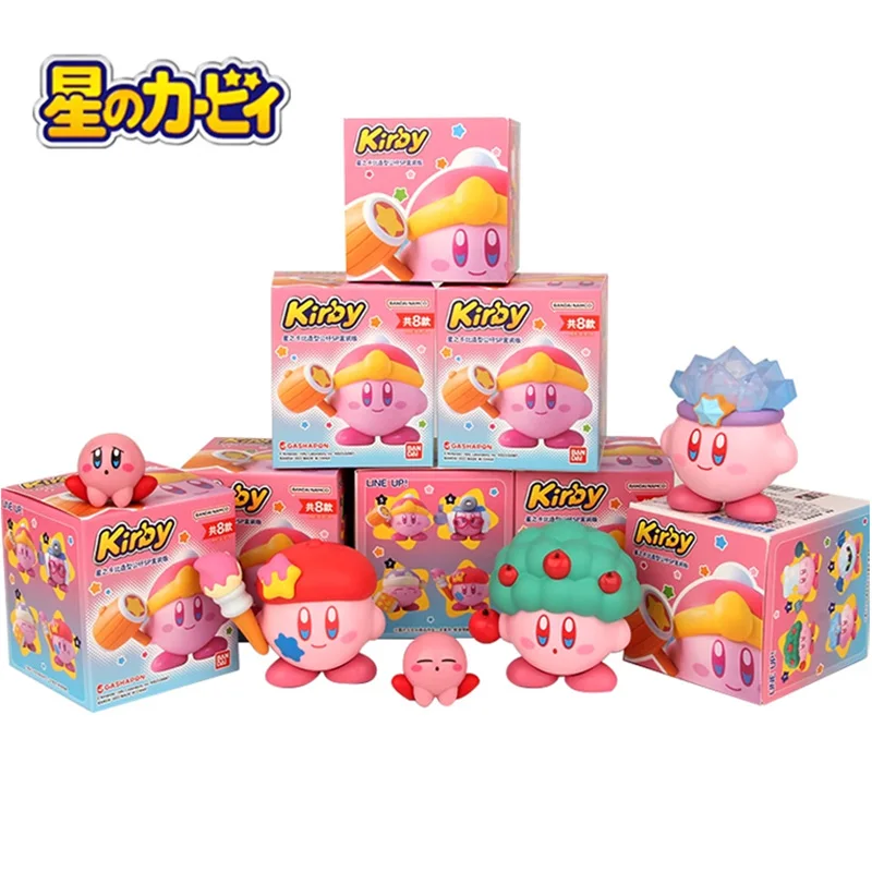 BANDAI Original Kirby Gashapon Toy Dr Chef Kirby Ice Kirby Mini Action Figure Model Kids Surprise Gift Ornaments