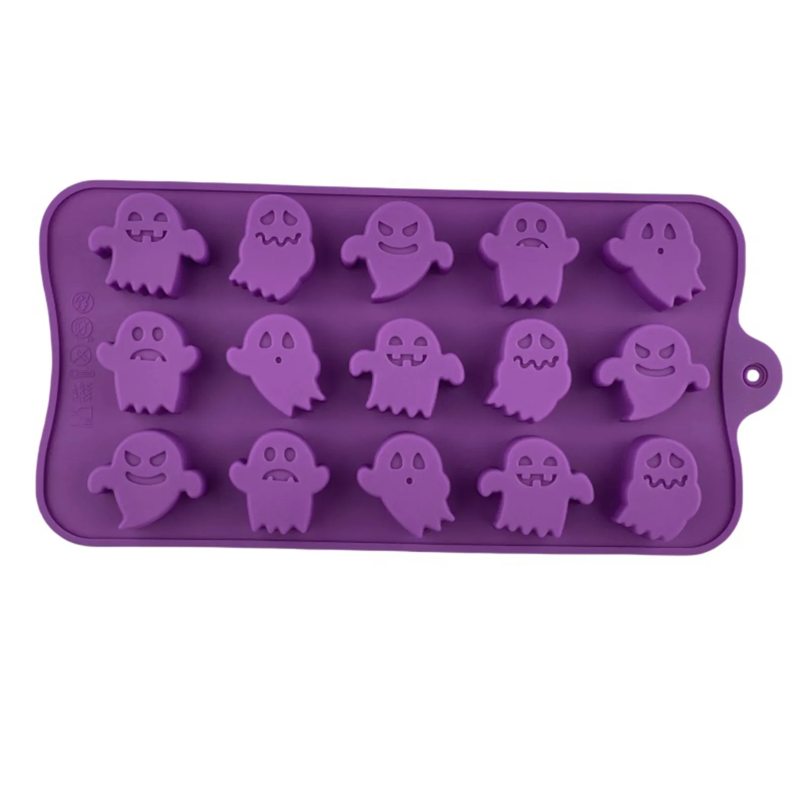 1Pcs Halloween Silicone Cake Mold Pumpkin Ghost Shape Silicone Mold for Chocolate Candy Gummy Jello Ice Cube Molds Silicone Mold