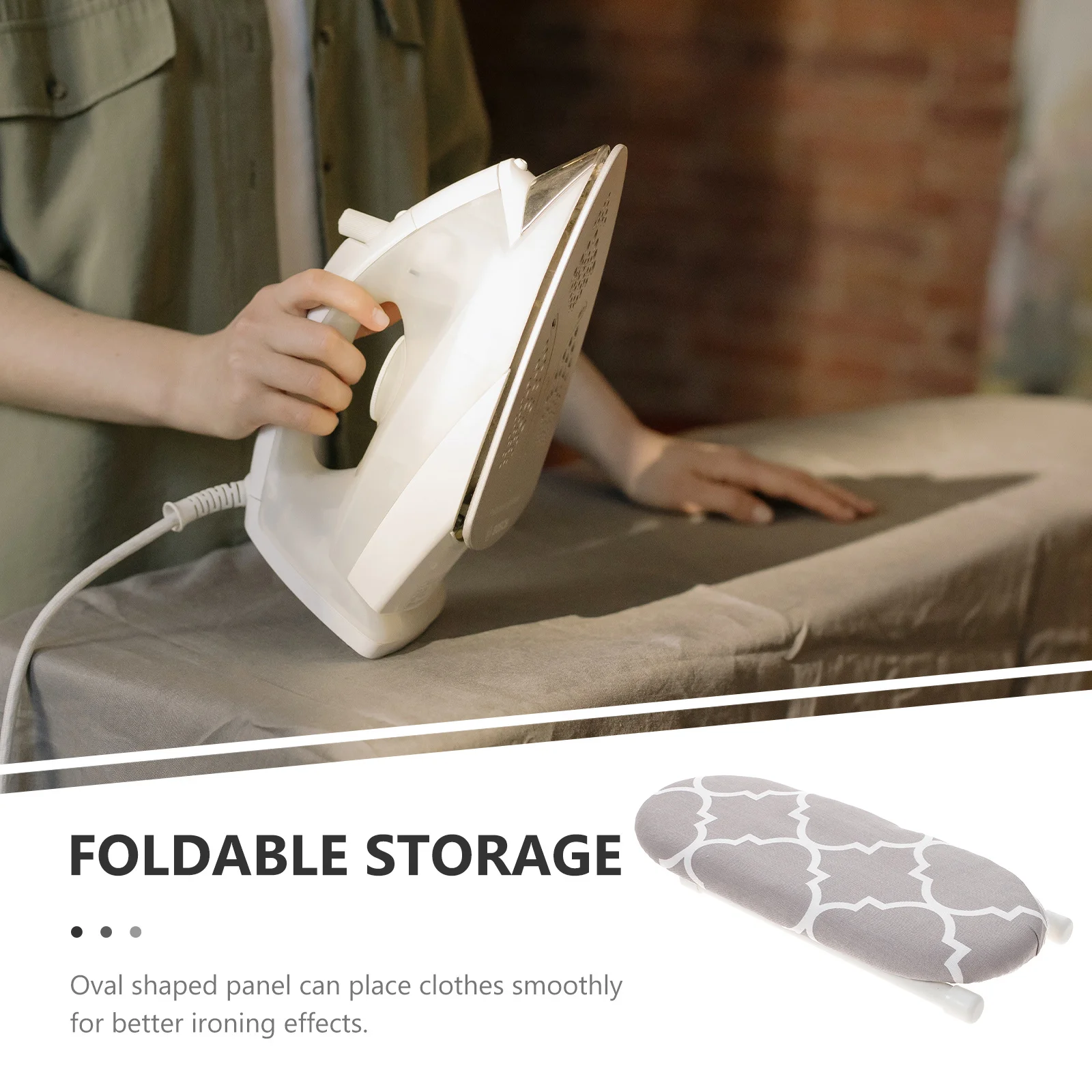 

Foldable Mini Ironing Board Thick Needle-Punched Cotton Pad Stable Support Small Portable Home Ironing Accessory