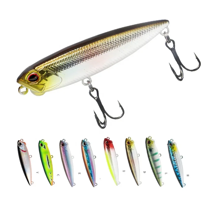 Topwater pencil lures dog walk dive lure 65mm 2.6in 6g floating pencil bait