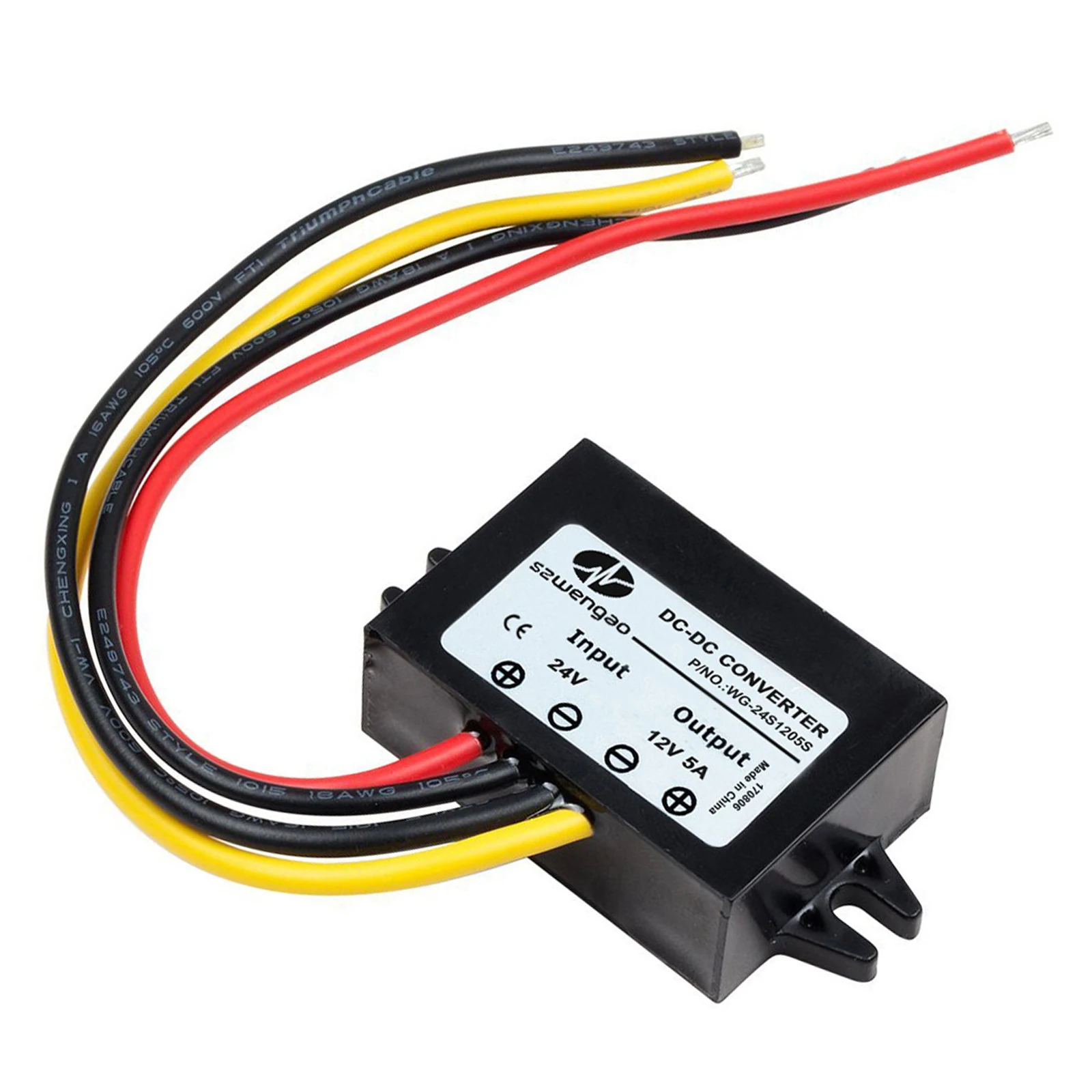 

Professional 24V To 12V 5A Dc Power Stabilizer Auto Car Waterproof Compact Lightweight Durable Efficient Abs Plastic