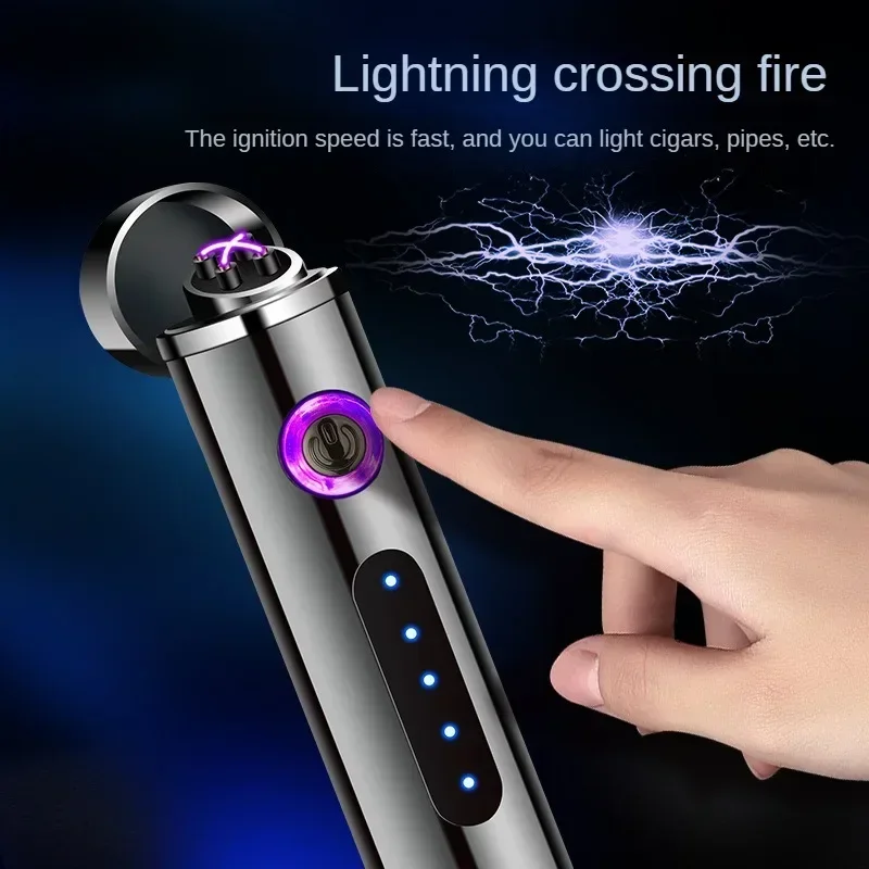 New USB Rechargeable Lighter Electric Arc Lighter Plasma Electronic Mini Portable Smoking Metal Cigarette Lighters Gift For Men