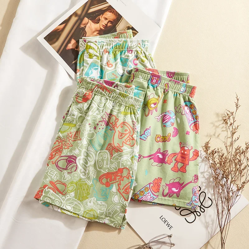 Мужские боксеры, хлопковые брюки Aro, летние тонкие мужские пижамные штаны, пляжные штаны, дышащие боксеры для мальчиков