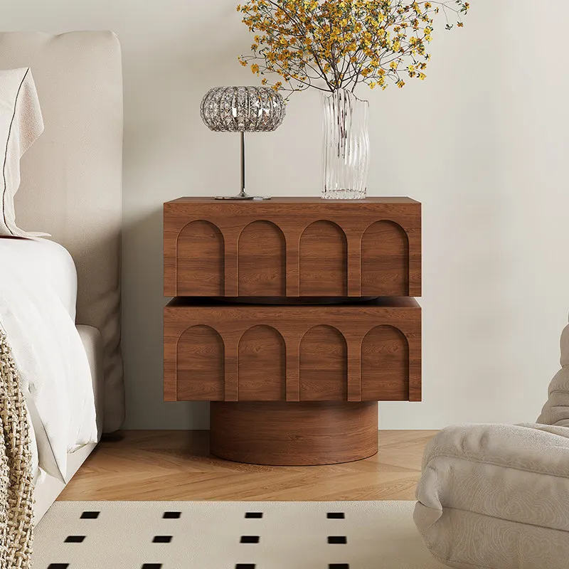 

Trendy Wood Nightstands Brown Designer Cute Bedroom Nightstands Vintage Storage Muebles De Dormitorio Furniture For Bedroom