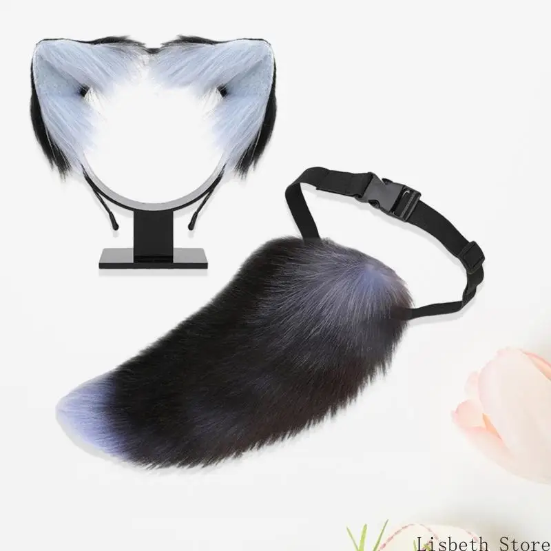 124A هالوين الحيوانات الأزياء مجموعة فروي أذن الرأس