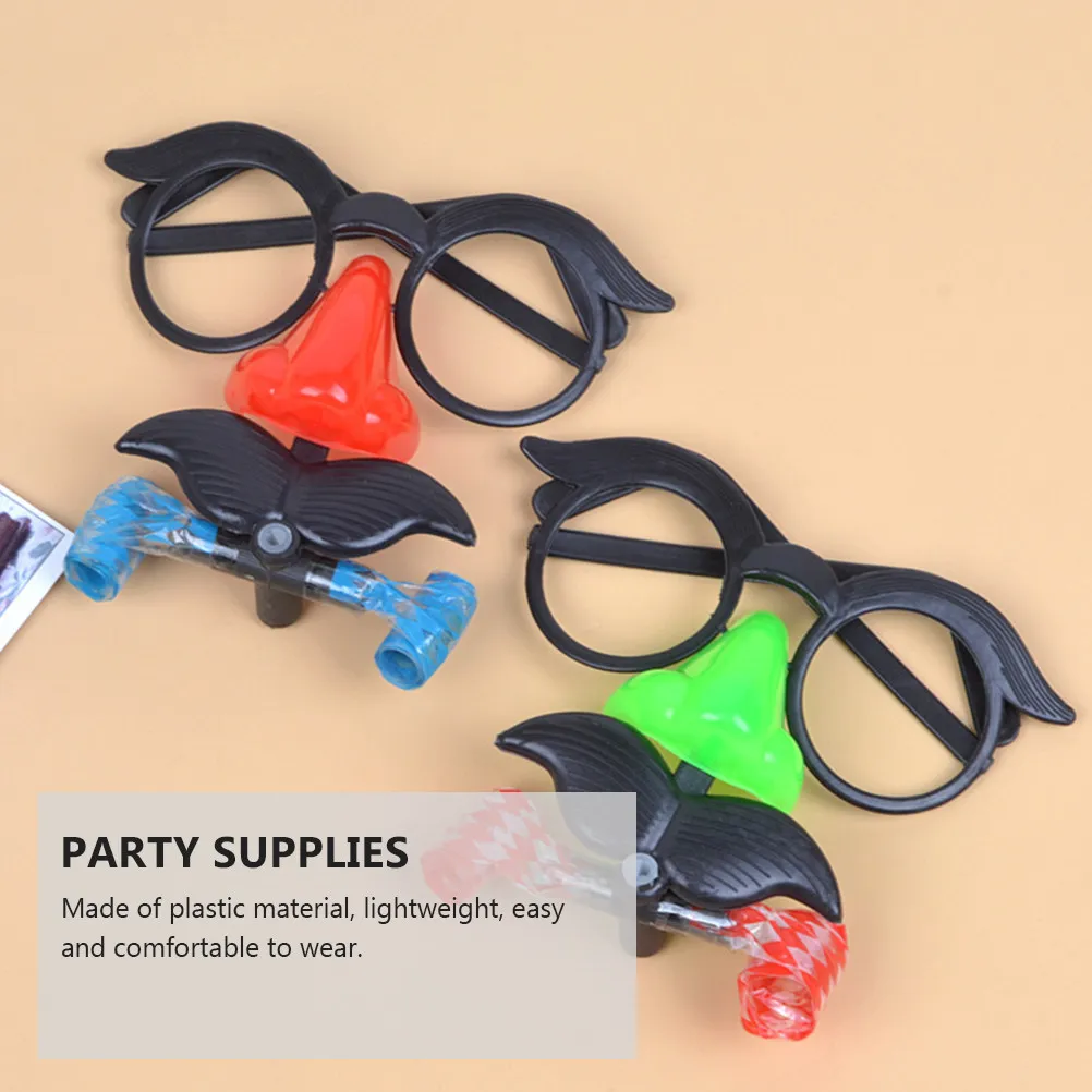 

15Pcs Clown Glasses Costume Whistle Mustache Beard Party Supplies Accessories Festivals Rave Events