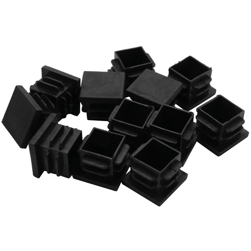 ABXH 12 قطعة 19 مللي متر × 19 مللي متر قبعات نهاية التقطيع أنابيب مربعة أنبوب إدراج البلاستيك