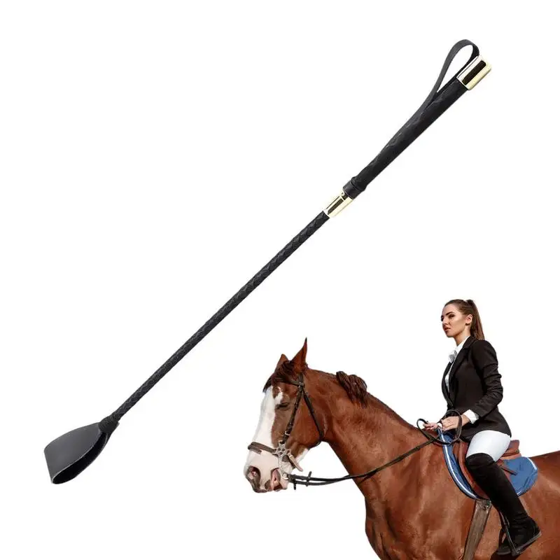 Portable Pointer Equestrian Training Horse Whip 30/45/54/60CM PU Leather Horsewhip Performance Props Lash Supplies