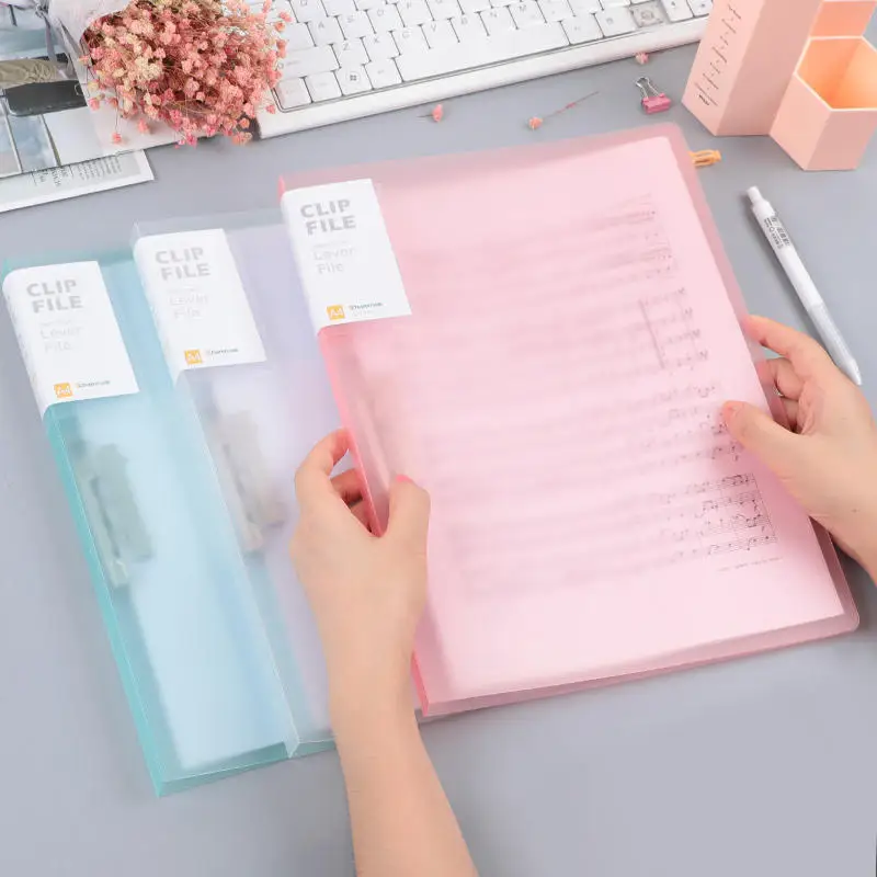 5pcs/lot A4 Folder Double Strength Clamp Office Supplies Data Clip File Board Writing Board Student Briefcase Documents Filing