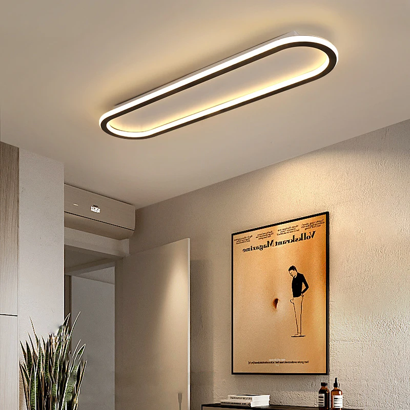 Luz de techo LED, tira larga de 40/60/80cm para dormitorio, estudio, cocina, pasillo, restaurante, Hotel, apartamento, accesorios de iluminación interior