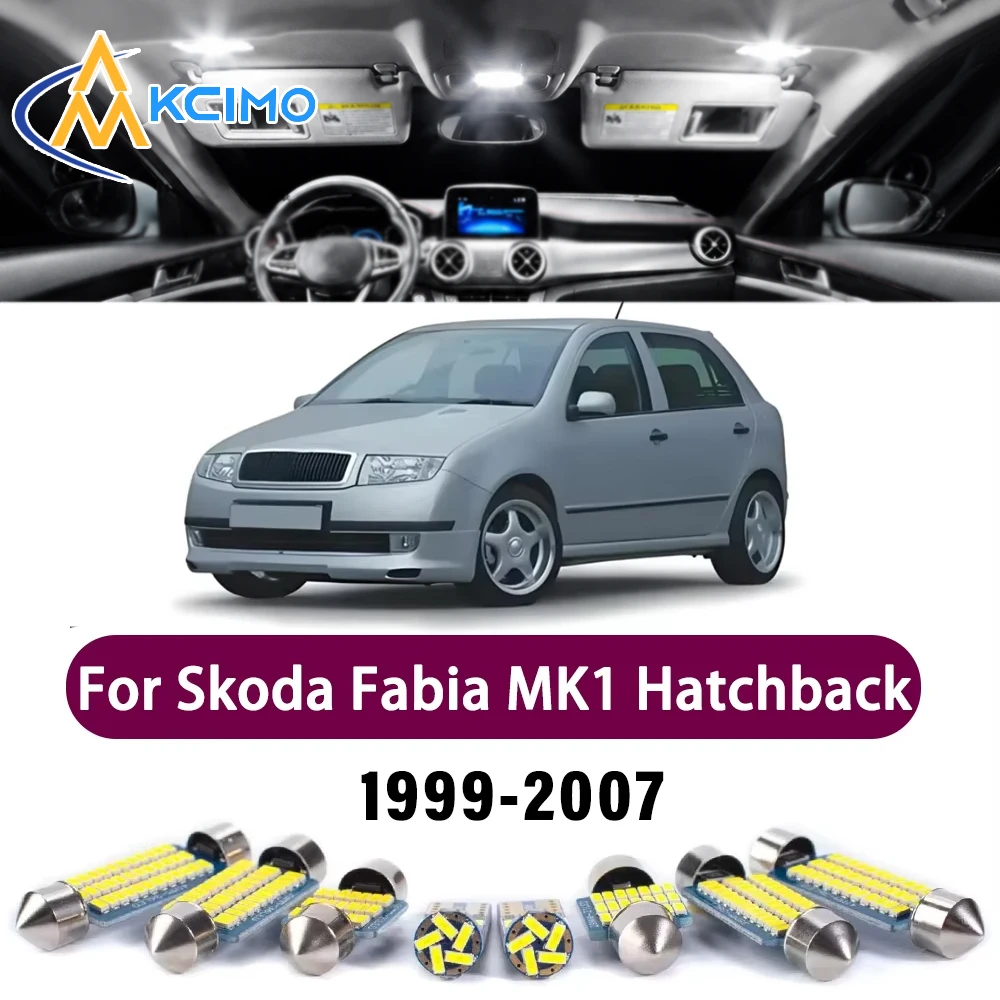 

New LED Canbus Interior Reading Dome Vanity Mirror Light Kit For Skoda Fabia MK1 Hatchback Saloon Combi 1999-2007 Bright Lights