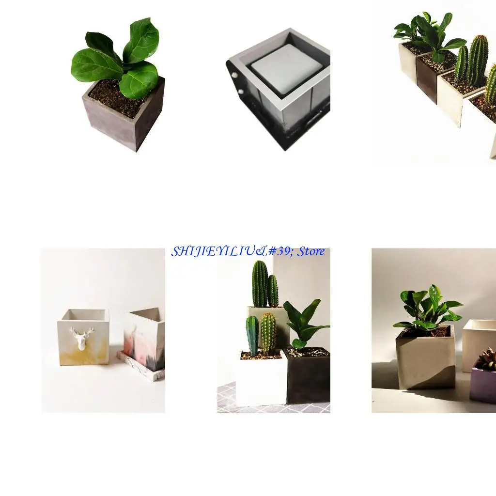 

E21F Silicone Resin Molds for Making Plants Pot Flower Pot Holder