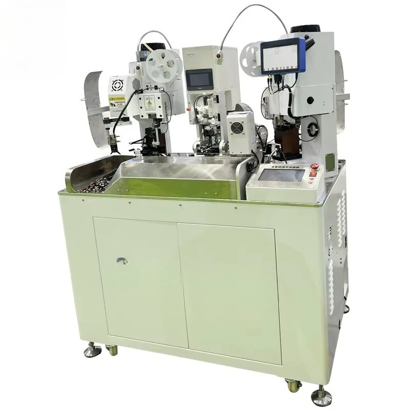 YH-ST02S-3 Automatic terminal crimping machine, double crimping single waterproof plug feeding and insertion equipment