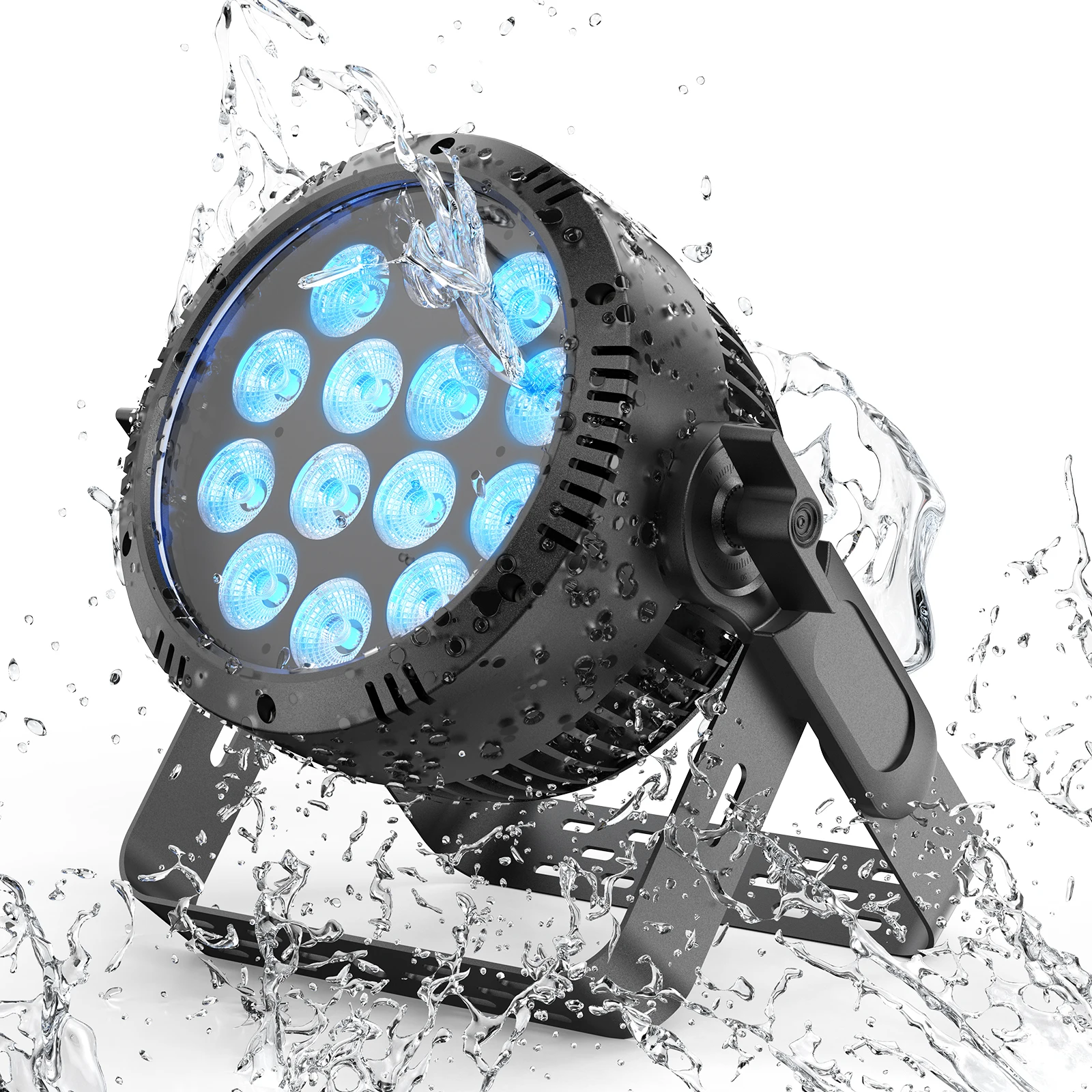 Projecteur LED RGBW étanche 250W, DMX512, 4/9 canaux sélectionnables, effet stroboscopique, éclairage de scène pour DJ, discothèque, fête, événement