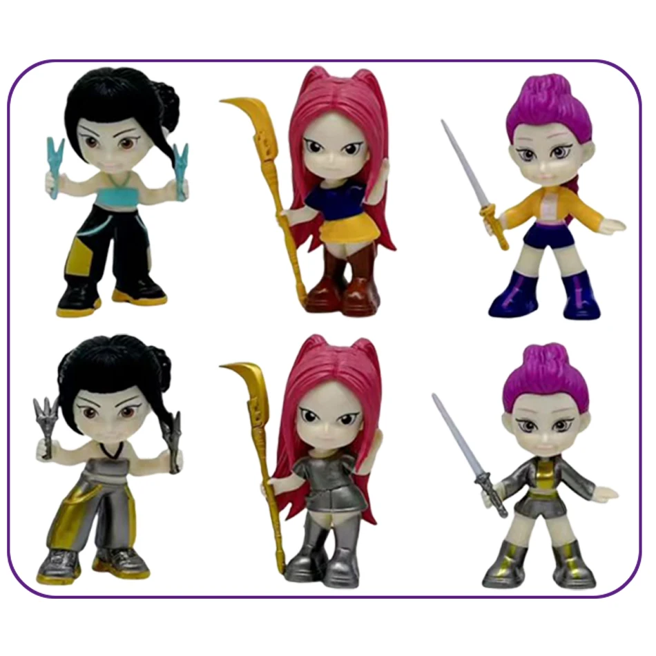 2025 حار أنيمي KPop شيطان الصيادين سلسلة فتاة دمية رومي ميرا زوي الشكل صندوق أعمى بولي كلوريد الفينيل نموذج اللعب زخرفة هدايا زينة عيد الميلاد