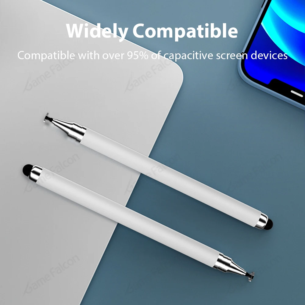 Dual-Use Stylus Office Retouching Mobile Phone Tablet Pen Capacitive Pen Dual-Head Capacitive Pen Disc Silicone Head