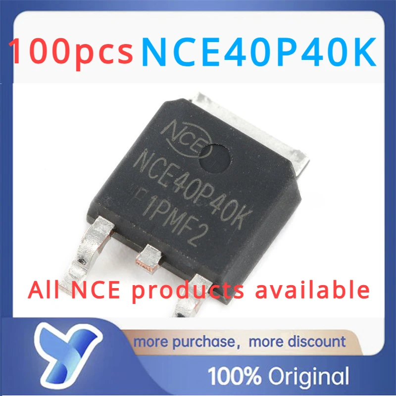 

100pcs NCE40P40K 40P40K TO-252-2 40V 40A P-channel MOSFET Alll Nce Series Available