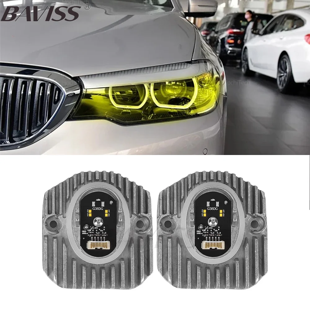 

Двухцветные дневные ходовые огни BAVISS CSL G30 для BMW G30 G32 GT F90 M5 520i 530i 540i желтые + белые дневные ходовые огни