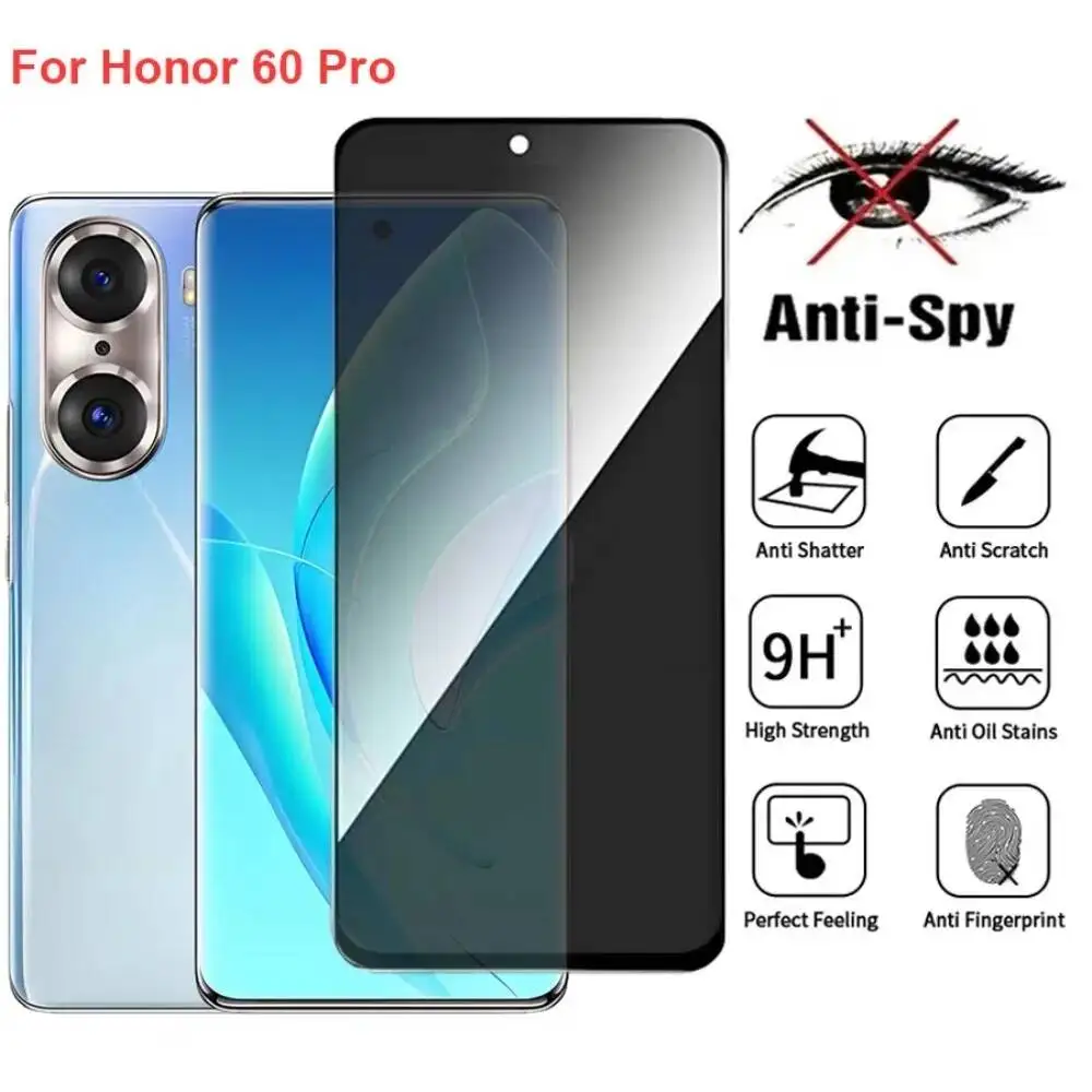 

Honor 60 TNA-AN00 Soft Membrane Tempered Glass Anti-Peeping Privacy Screen Protector For Honor60 Pro Phone Film