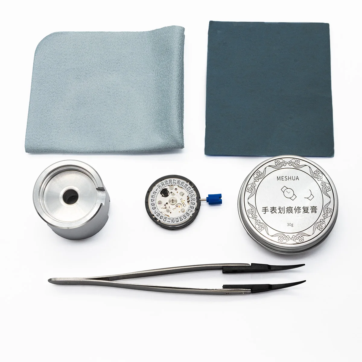 

NH35 Premium Mechanical Holder Base NH35 White Date wheel 24 Jewels Cleaner Ceramic Tip Tweezers Stainless Repair Jewelry Making
