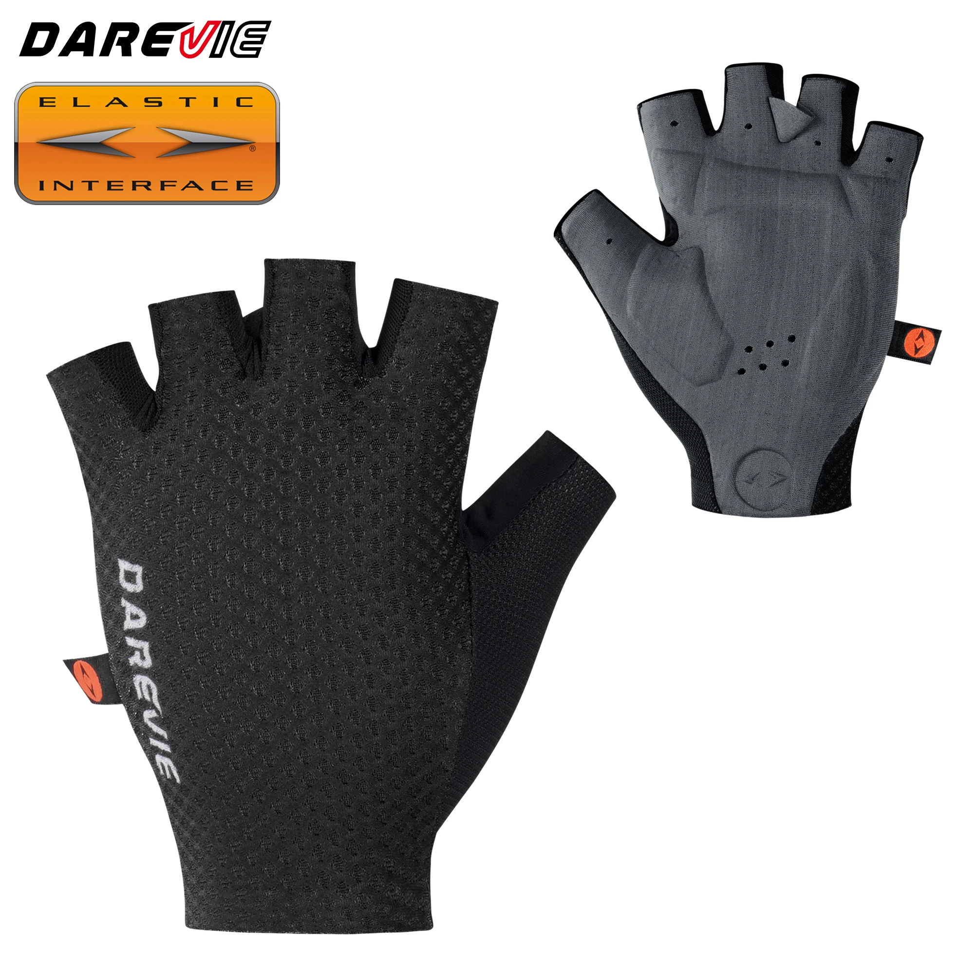 DAREVIE Herren Fahrradhandschuhe Italien ELASTIC INTERFACE TEAM PALM 80 KG/m³ Polsterung Rutschfeste Stoßdämpfende Sporthandschuhe