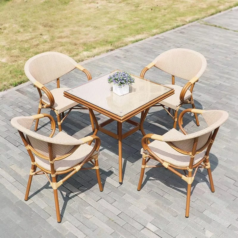 

Terrace Dining Chair Terrace Furniture Mesh Bamboo Garden Chair