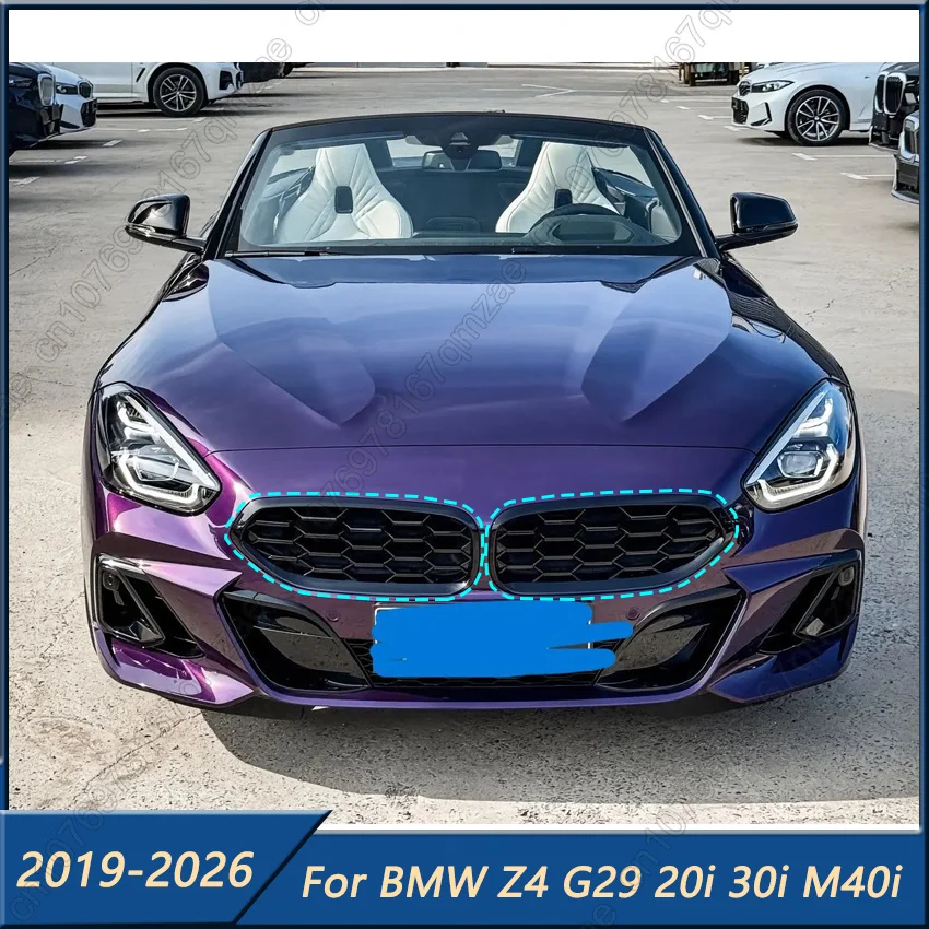 

2Pcs Double Line/All Black Meteor Style Front Bumper Kidney Grille For BMW Z4 G29 20i 30i M40i 2019-2026 Replacement Part