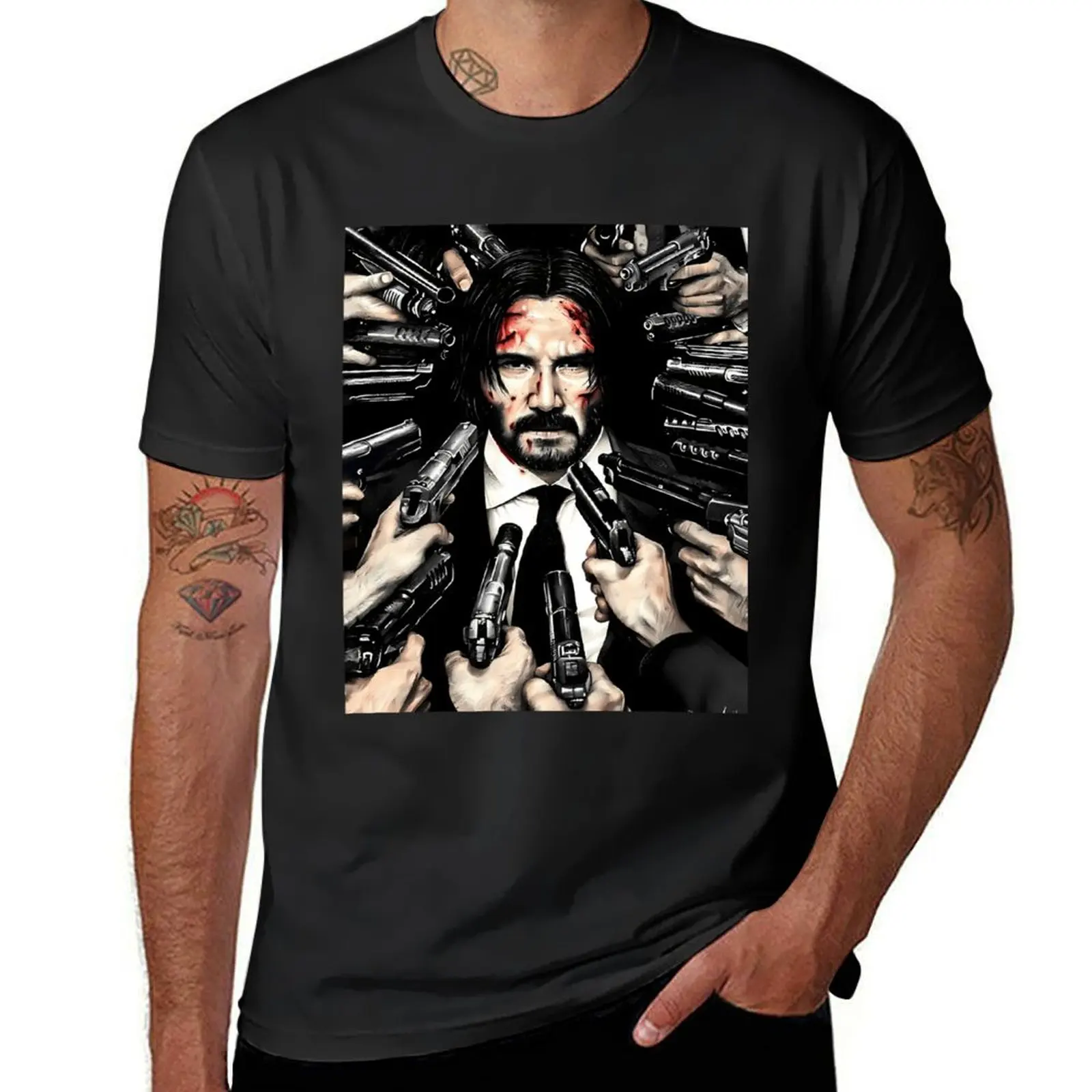 John Wick Art T-Shirt summer top for a boy funnys boys animal print t shirts for men graphic