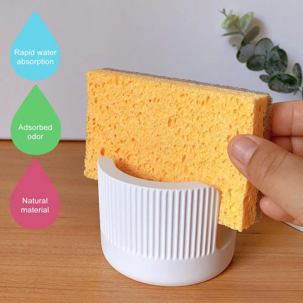 

Sink Organizer Modern Sponge Rack Quick Drying Diatomaceous Earth Sponge Holder for Kitchen Sink Moisture Absorbing Reusable