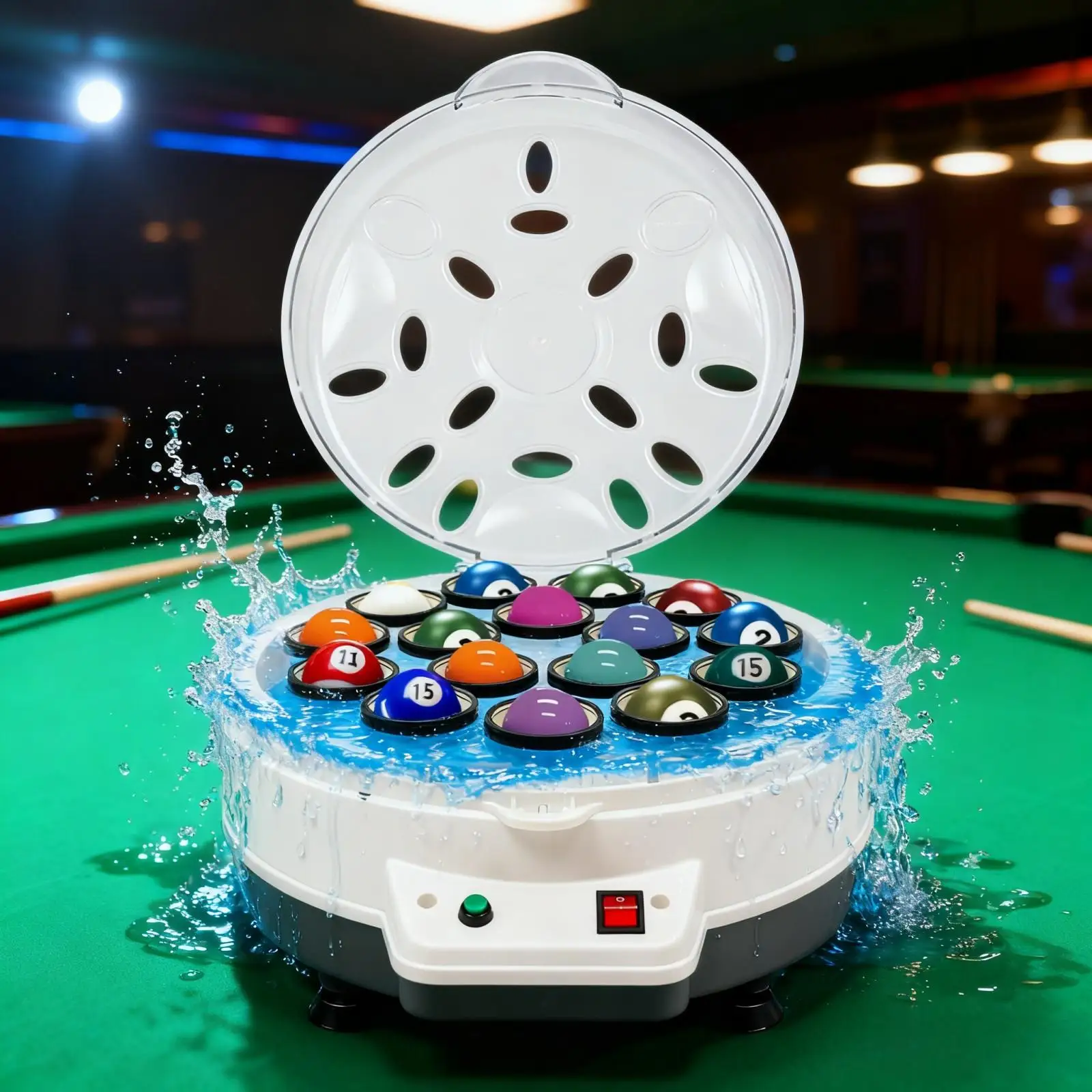 غسالة أوتوماتيكية لحمام البلياردو الأمريكي، منظف كرة البلياردو الكهربائي، كرات البلياردو، ملمع كرات البلياردو لكرات البلياردو