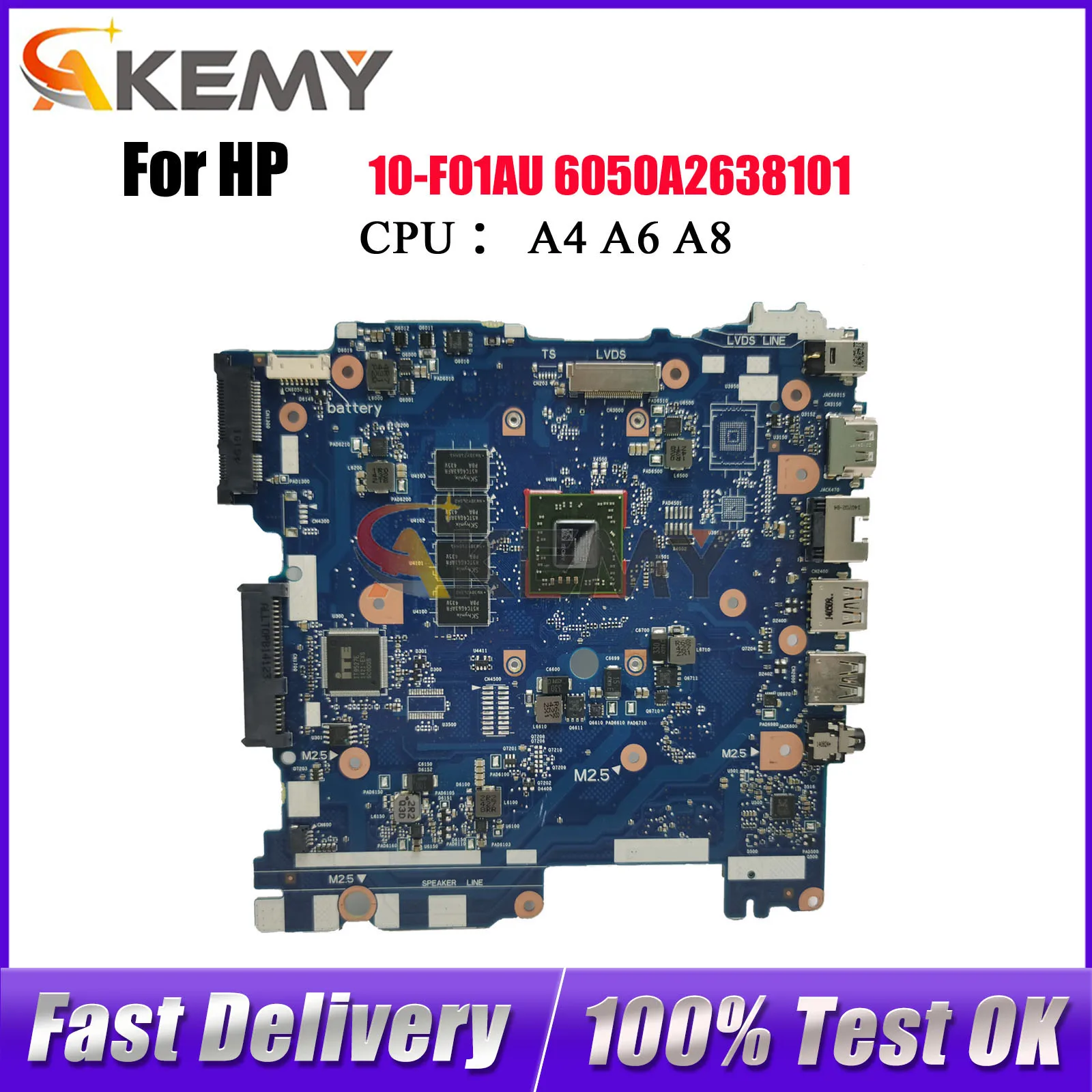 

6050A2638101 For HP Pavilion 10Z-F100 10-F Laptop Motherboard 758647-501 769701-501 With E1-6200T CPU 2G RAM 100% Fully Tested