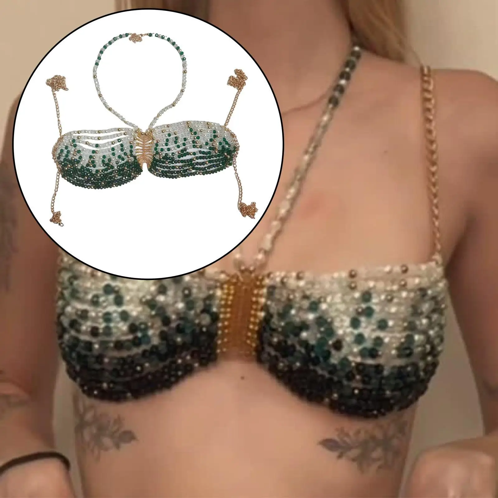 

Women Body Chain Bra Chain Gift Bikini Chain for Beach Cosplay Fancy Dress