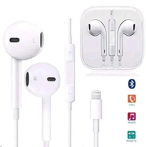 In-ear Earbuds Headphones Parmeic Wired Earphones Stereo Bass Noise Cancelling Ear Buds