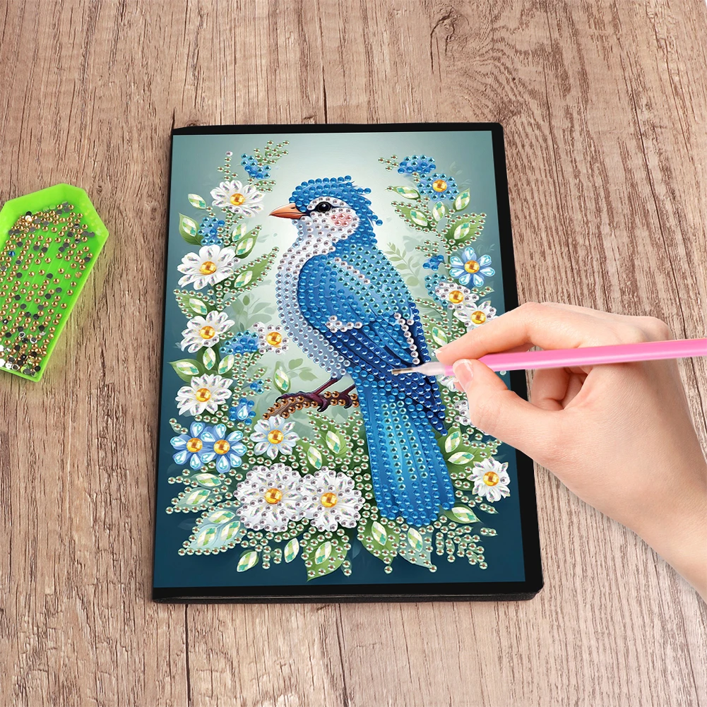 50 หน้า A5 รูปพิเศษรูปแบบสีสัน 5D เพชร Drawing Book Art เจาะภาพวาดไร้สาย Strip สมุดบันทึกสําหรับชายหญิง