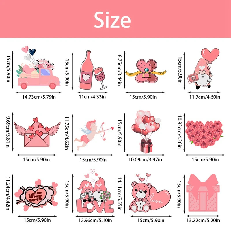 2024 Valentine's Day Spiral Charm American Valentine's Day Love Bow And Arrow Party Decoration Charms Durable Easy Install