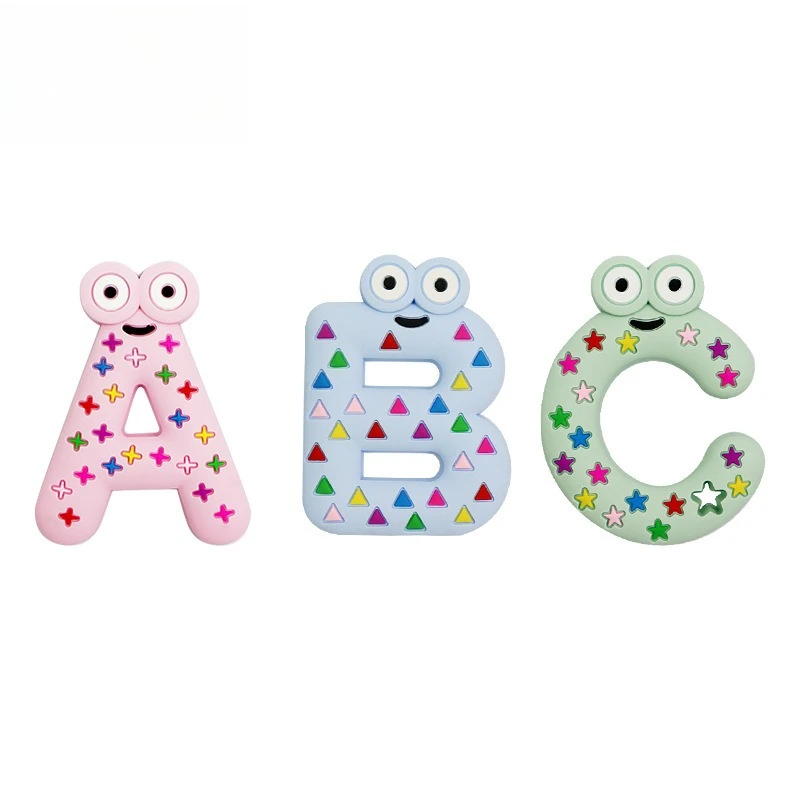2/5PCS Fashion Silicone Beads BPA Free Baby Teether Animal Newborn Teething Toy DIY Pacifier Chain Necklace Accessories