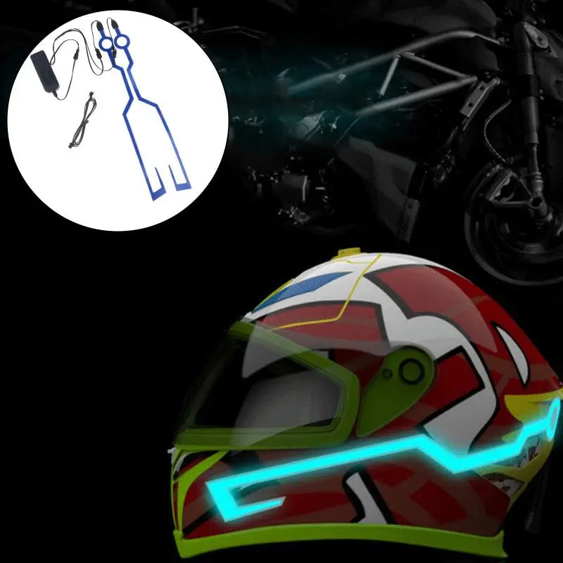 

Cycling Motorcycle Helmet LED Cold Light Self-adhesive Reflective Luminous Sticker Strip Modified Waterproof Decoration