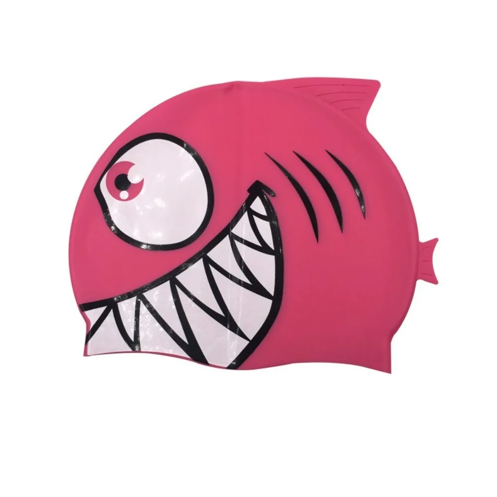 

Милая силиконовая шапочка для плавания, водонепроницаемая, защищающая уши, оборудование для плавания, прочная детская шапочка для бассейна с мультяшной акулой