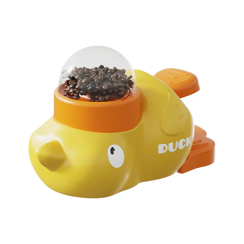 

Pet Dog Dog Small Yellow Duck Automatic Feeding Machine Cat Feeder Supplies Food Interactive Cat Toys