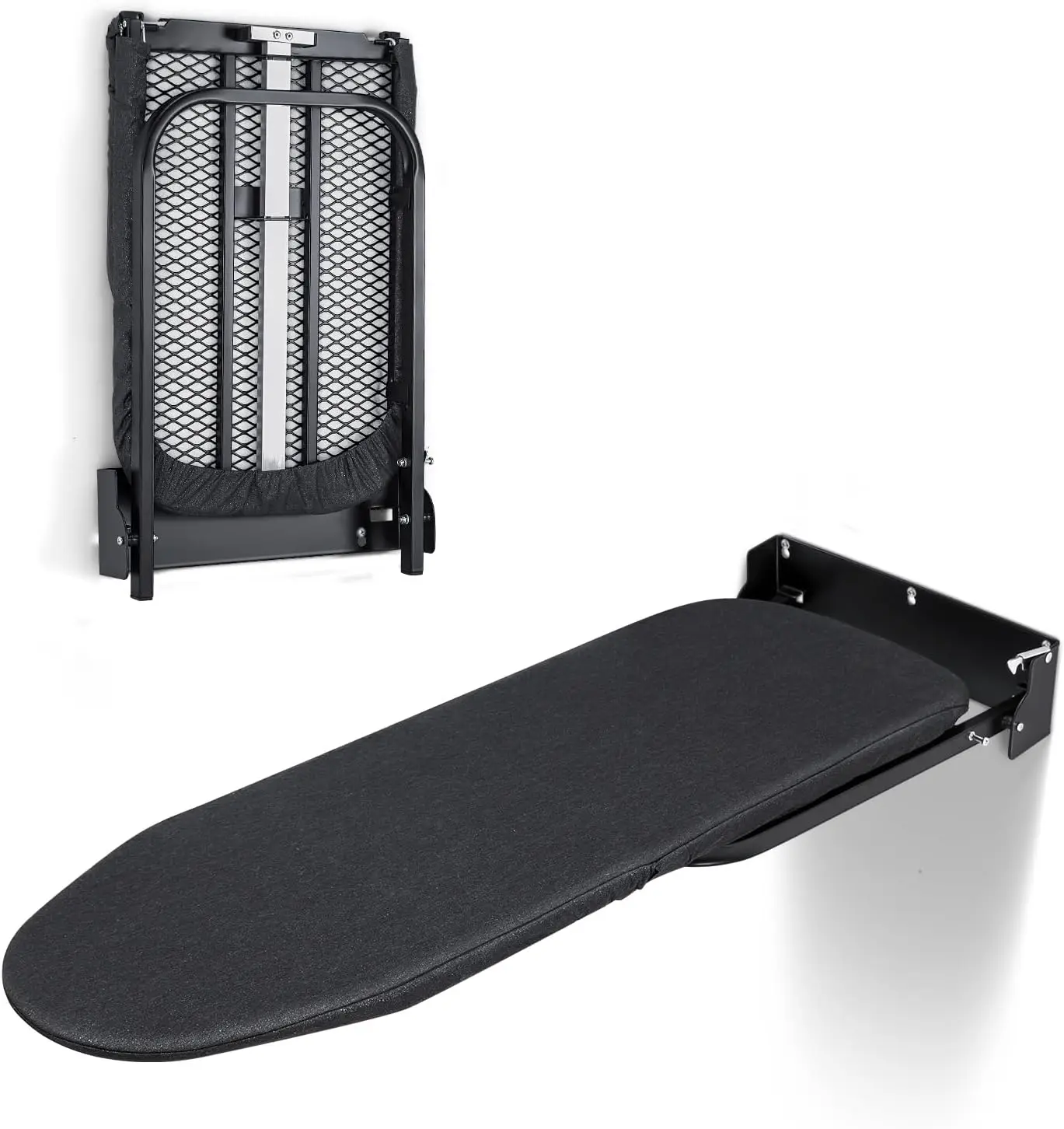 

12x36 Inch Wall Mounted Folding Ironing Board with Heat Resistant Cover, Compact for Small Spaces