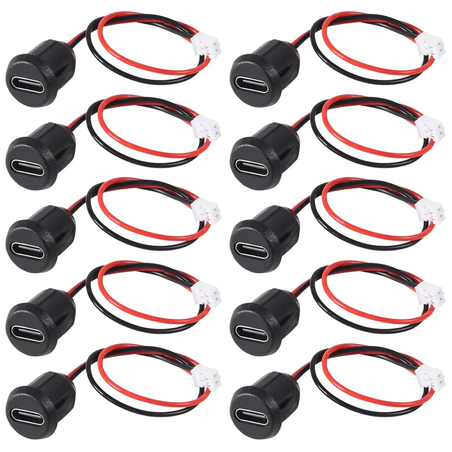 10/20 sztuk typ C żeńskie 2P bezpośrednie zaciskane USB żeńskie złącze C podwozie Jack żeński Port ładowania wodoodporny z klamrą na kartę